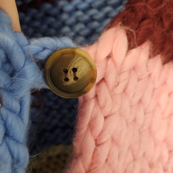 VRG GRL Chunky Multi color Cardigan Sweater - Picture 6 of 8